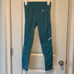 Gymshark Flawless Knit Tights - Sea Blue - Med